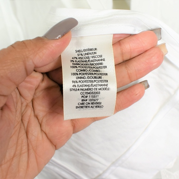 Alice + Olivia Jenice White Linen Open Blazer Sz M - Picture 10 of 11